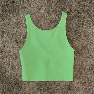 Lululemon Women's Green Ribbed Athletic Tank Top
